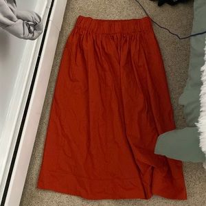Burnt orange long skirt